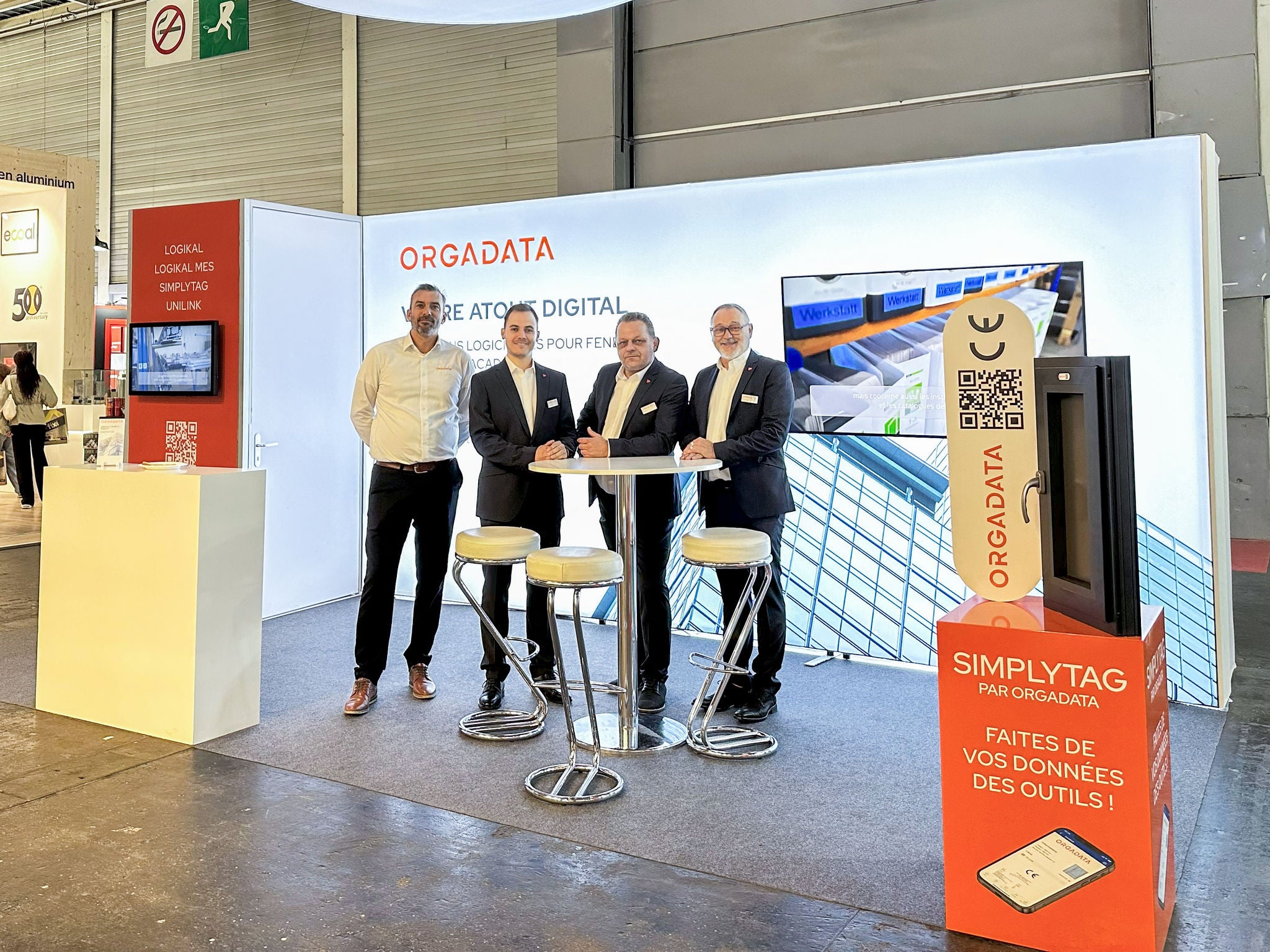 Das Team von Orgdata auf dem Messestand auf der Batimat 2024 