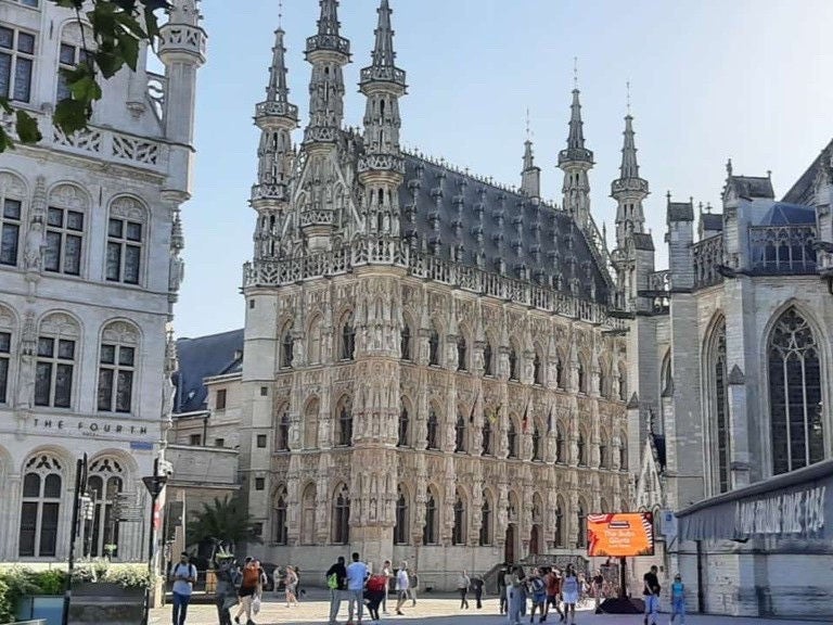 View of the Grand Market in Leuven, Belgium.